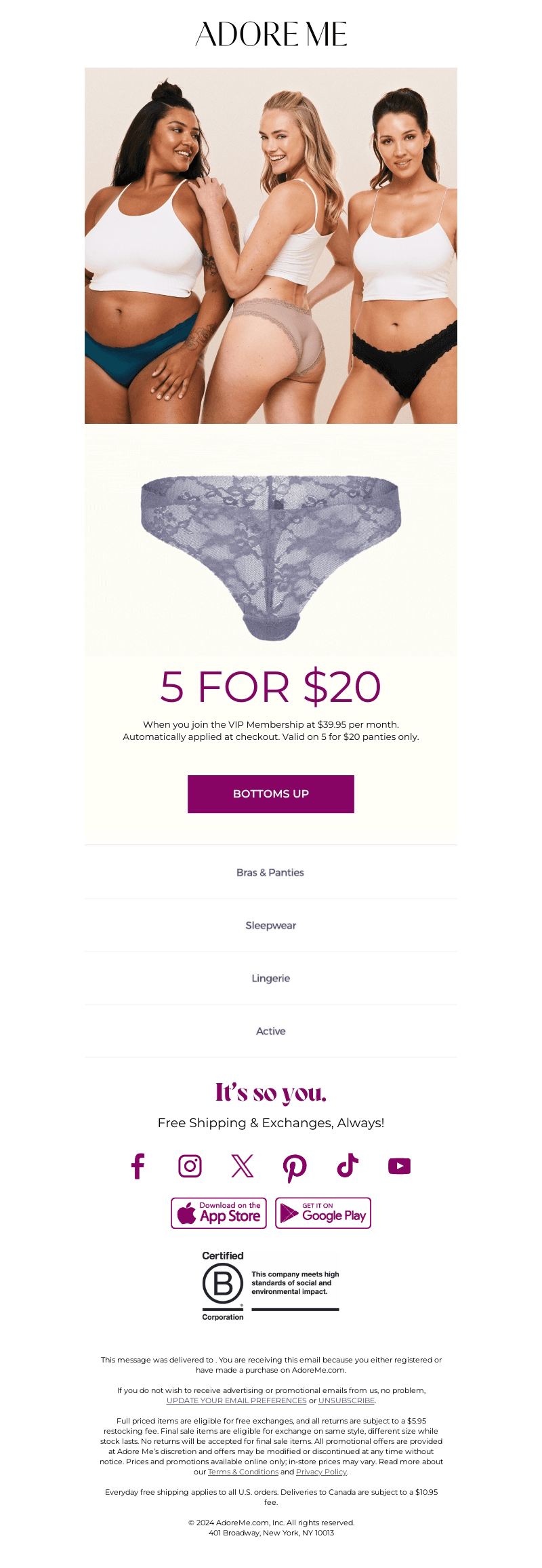 5 Panties for $20 🍑