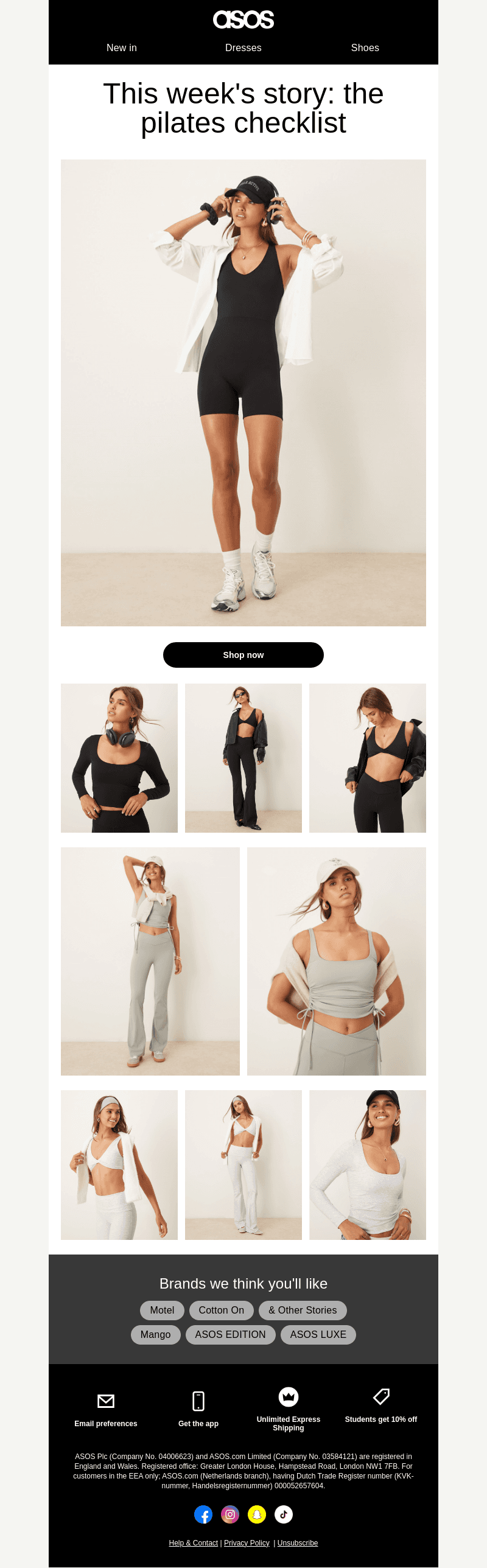 This week's story: the pilates checklist