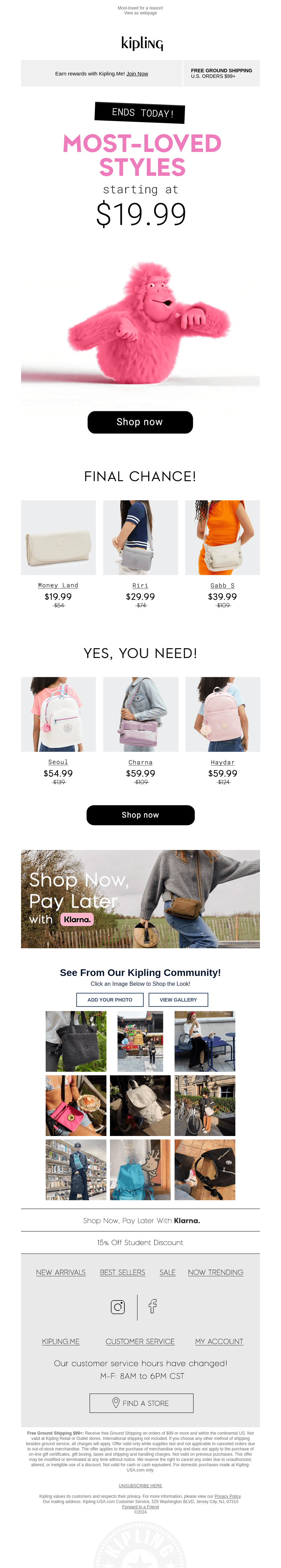 Ending TODAY! $19.99 Bags Inside!