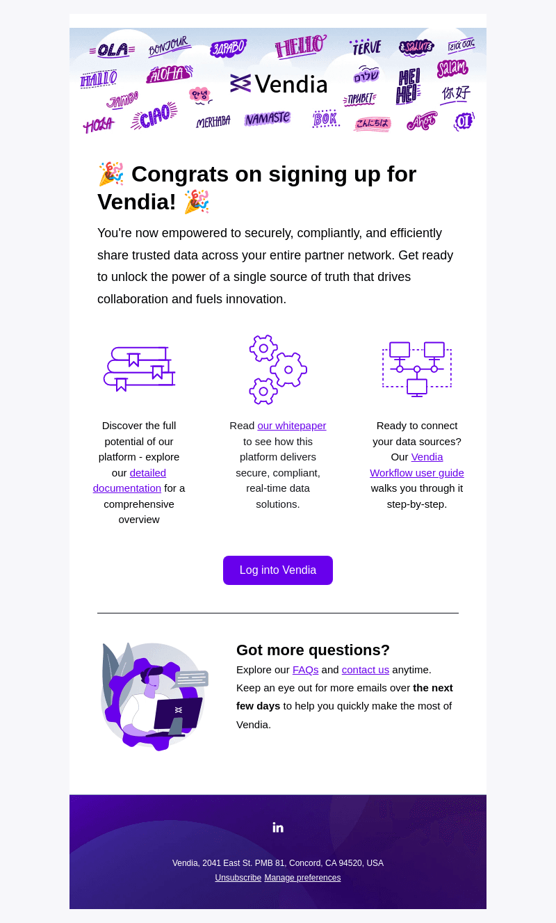 🚀 Get started with your Vendia free trial