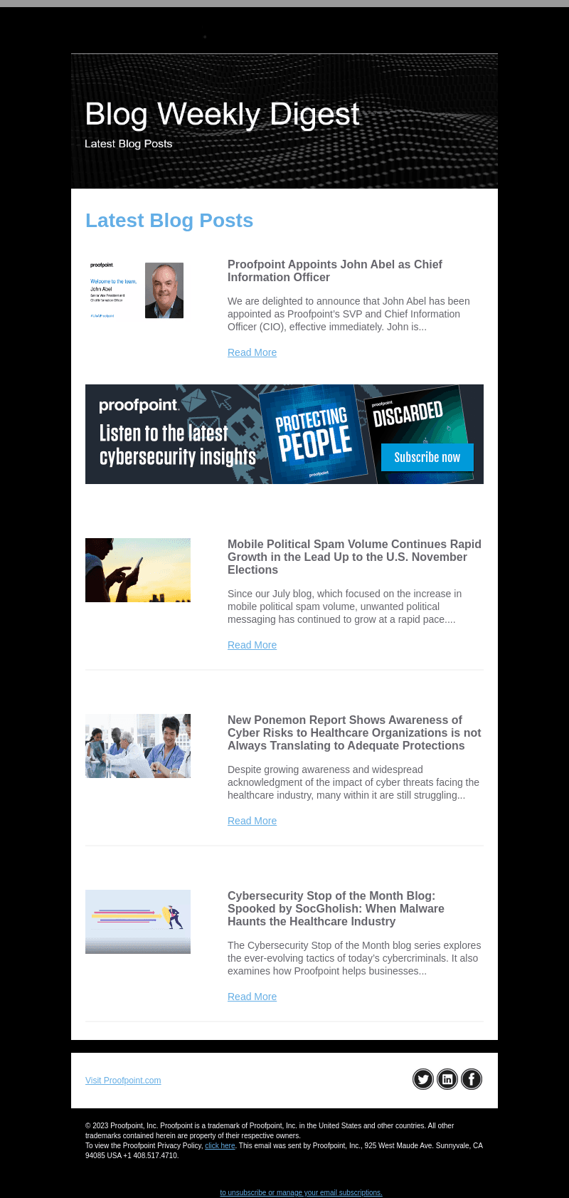 Proofpoint Blog Weekly Digest - Monday Oct 21, 2024
