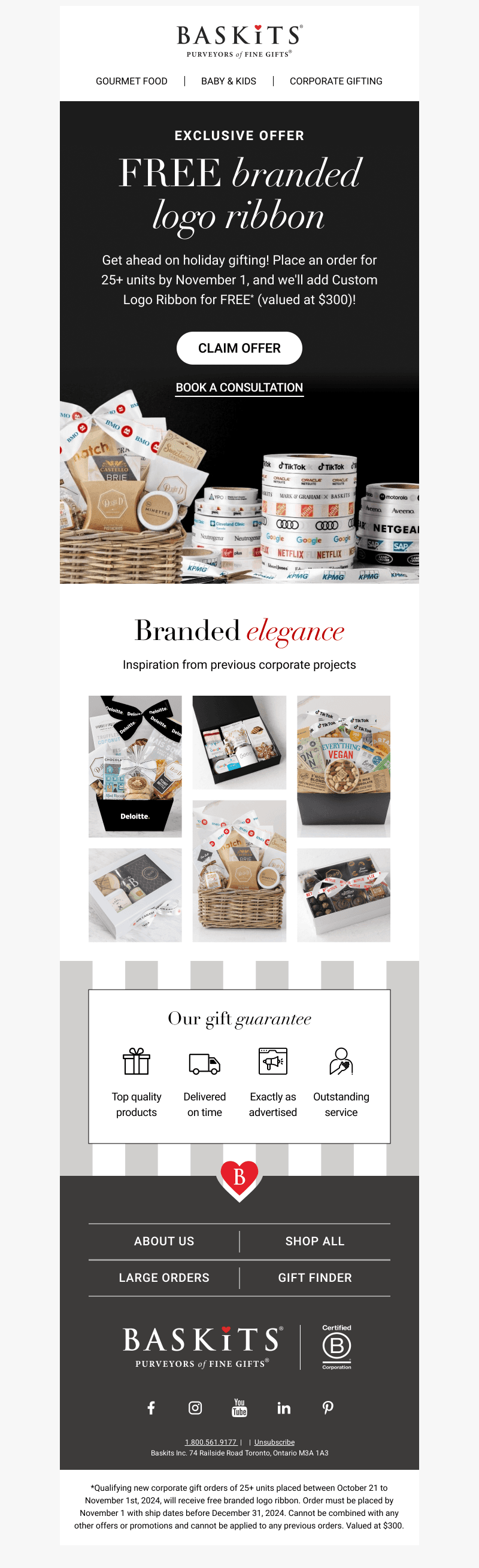 Limited time! FREE Logo Branded Ribbon