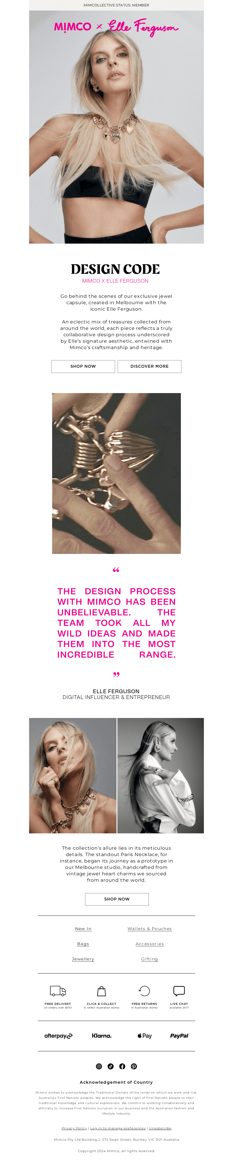 DESIGN CODE | Mimco x Elle Ferguson ✨