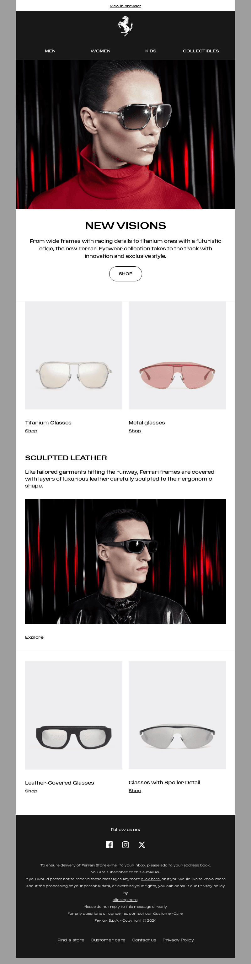 Ferrari New Eyewear Collection