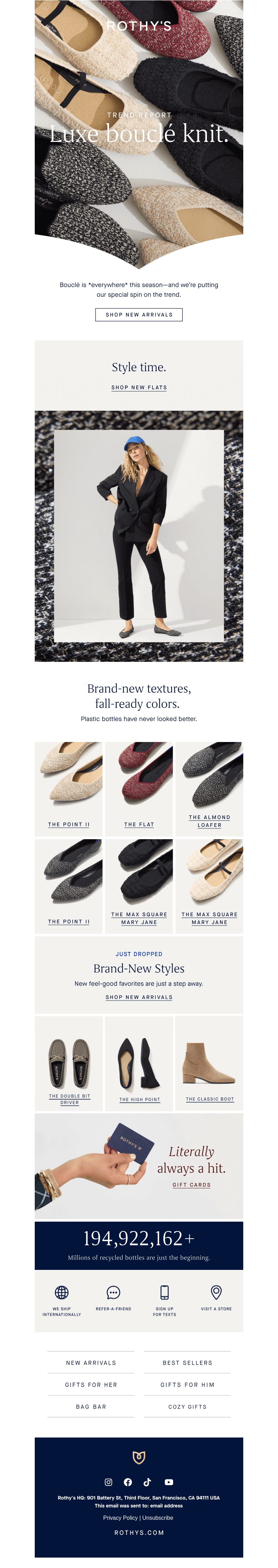 Don’t miss NEW bouclé styles!