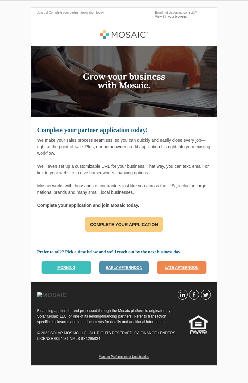 Why Contractors Choose Mosaic