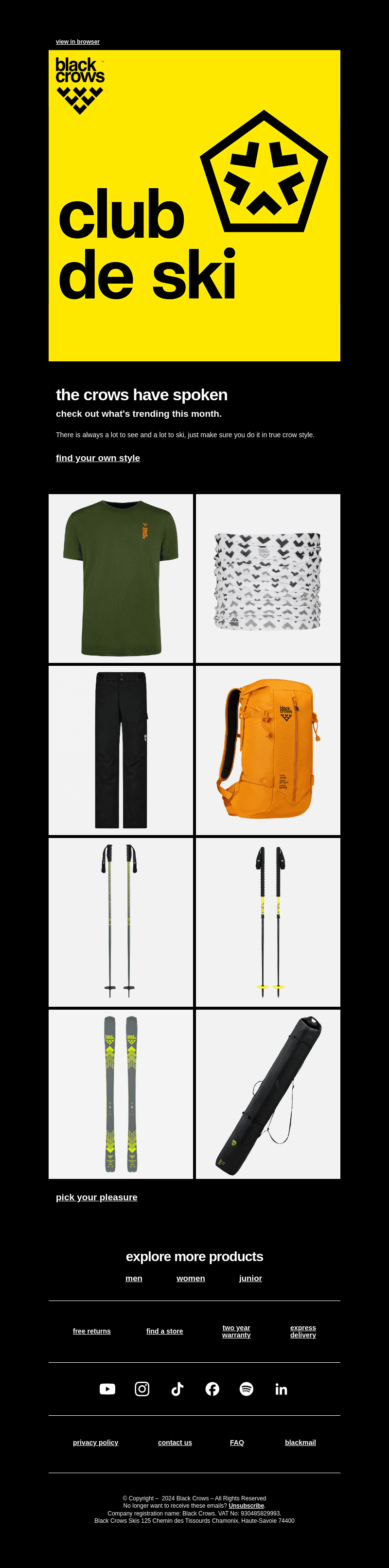 the club de ski selection