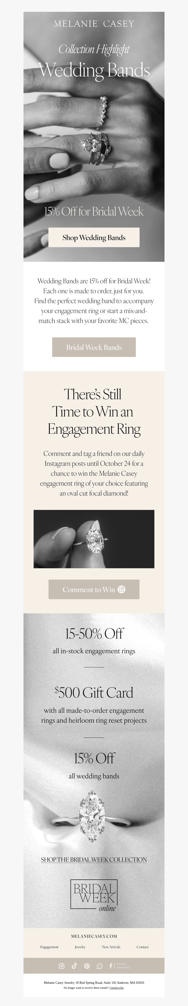Wedding Bands are 15% Off
