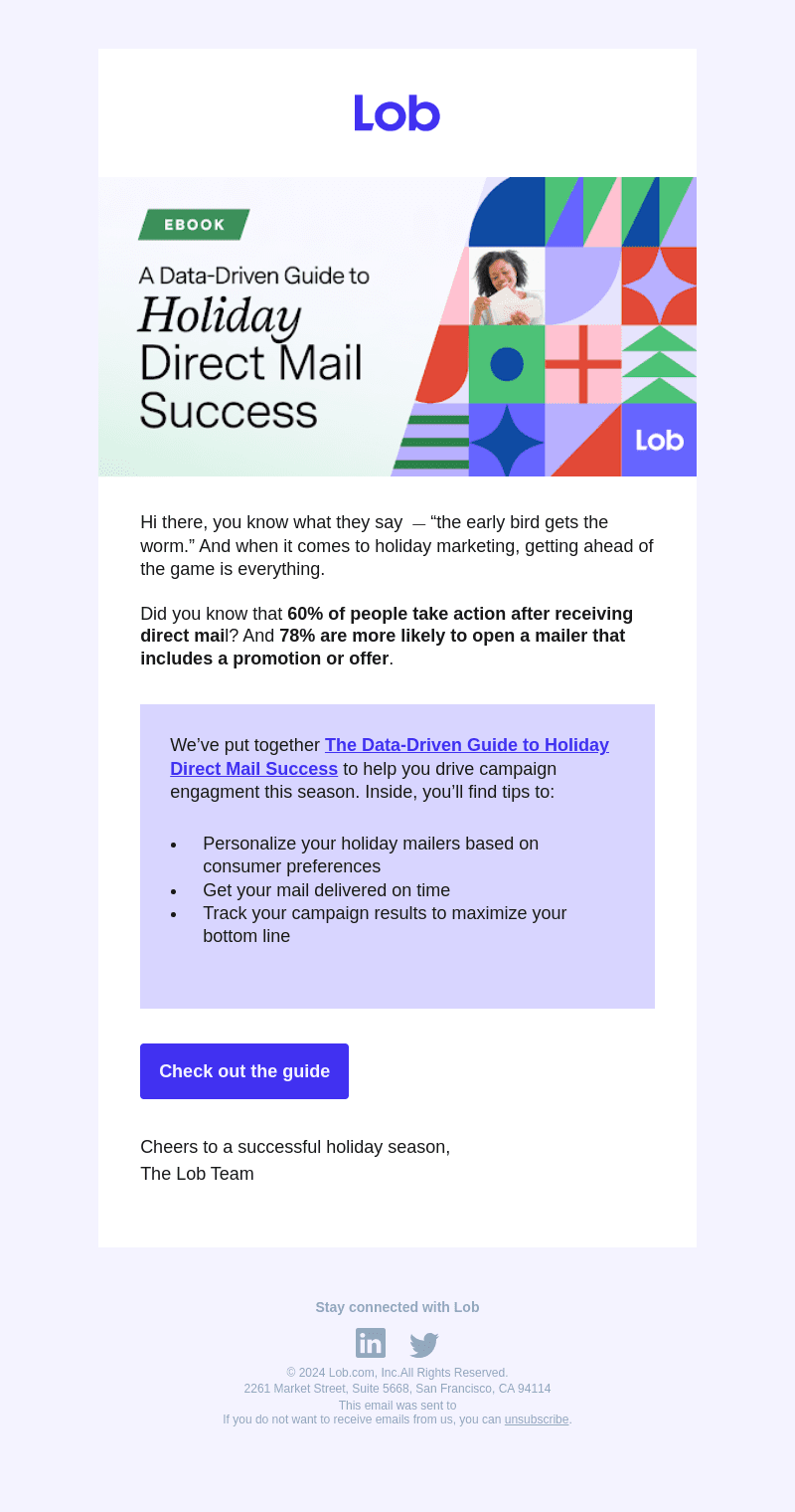 Lob email from Tue, Oct 22, 2024