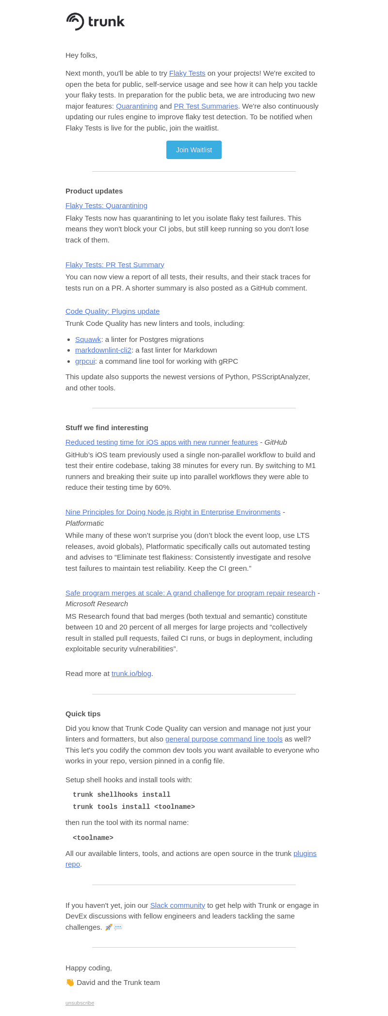Trunki email from Tue, Oct 22, 2024