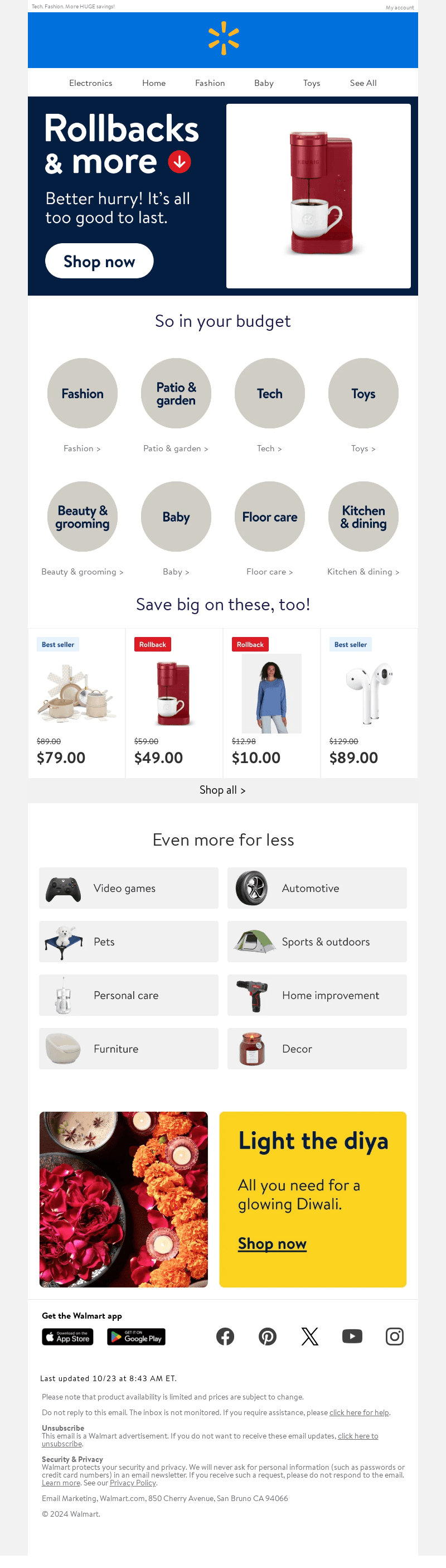 Walmart email from Wed, Oct 23, 2024