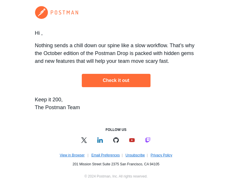 The Postman Drop: October edition
