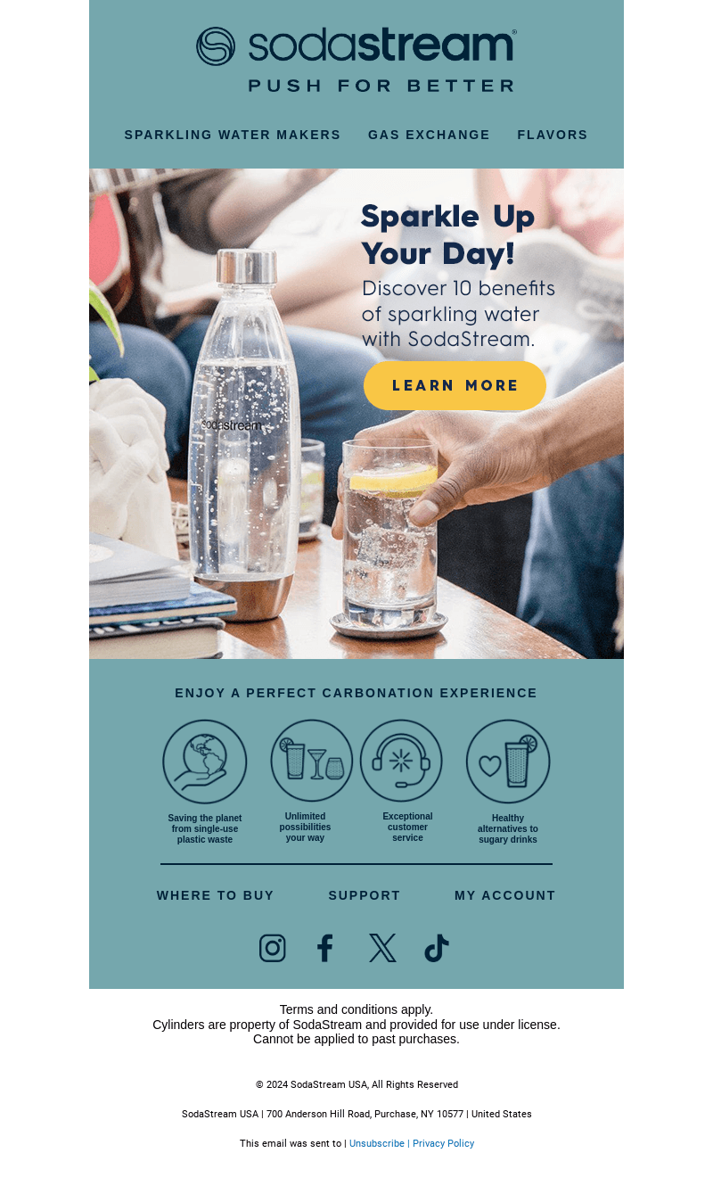 SodaStream email from Wed, Oct 23, 2024