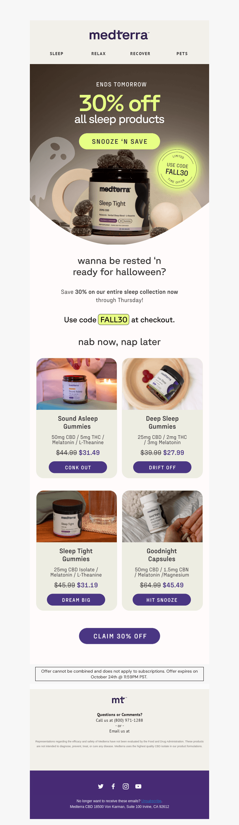 Your 30% off is getting sleepy 🥱