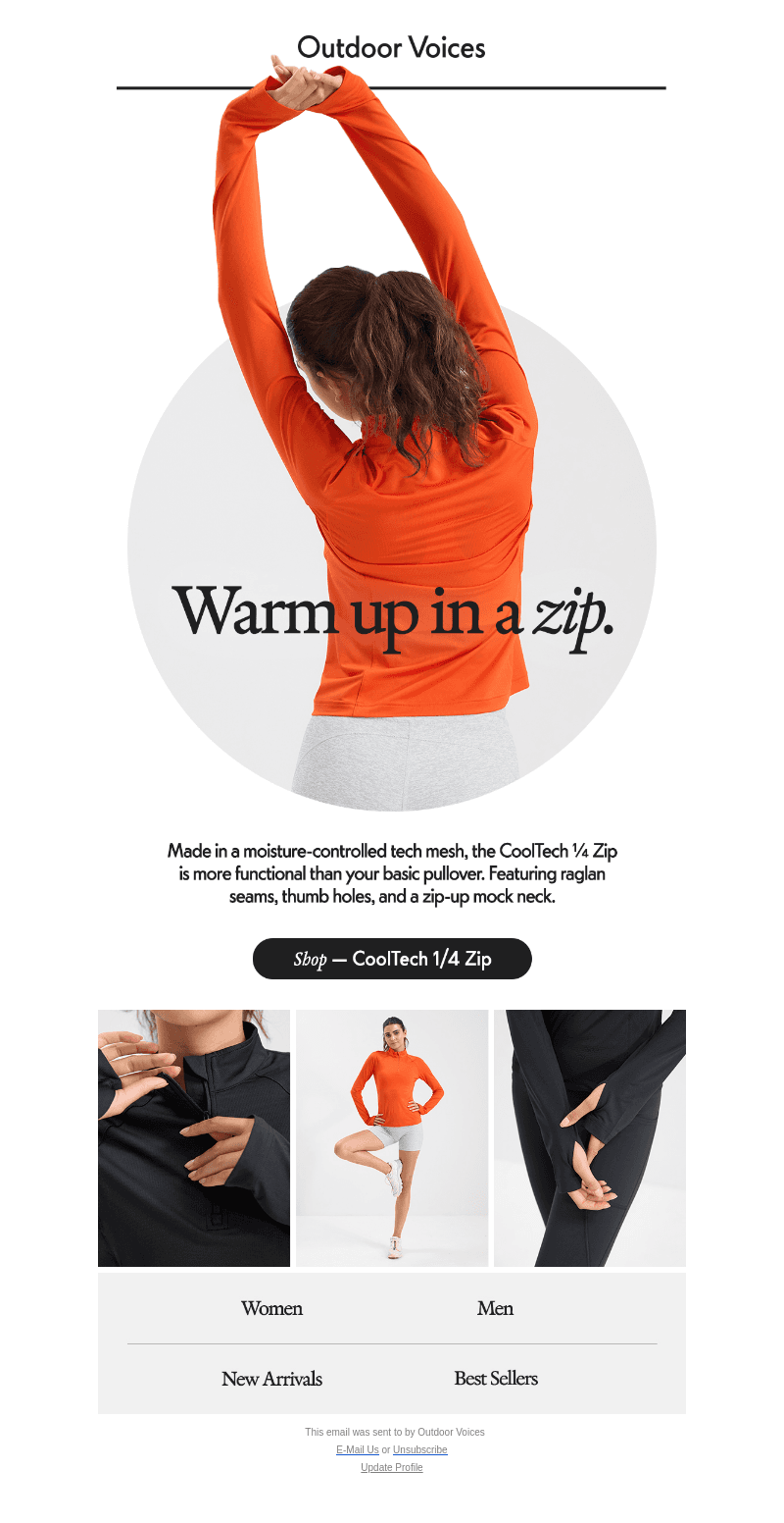 Get to know the CoolTech ¼ Zip.