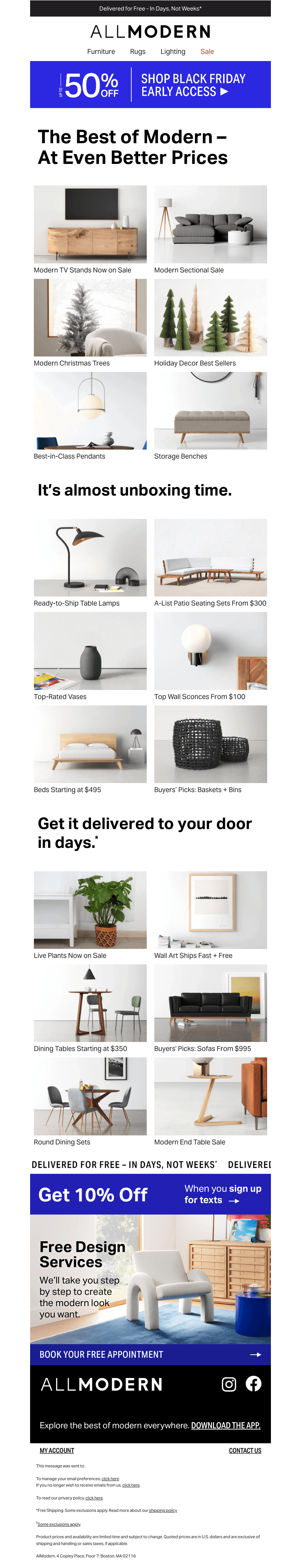 MODERN TV STAND SALE →