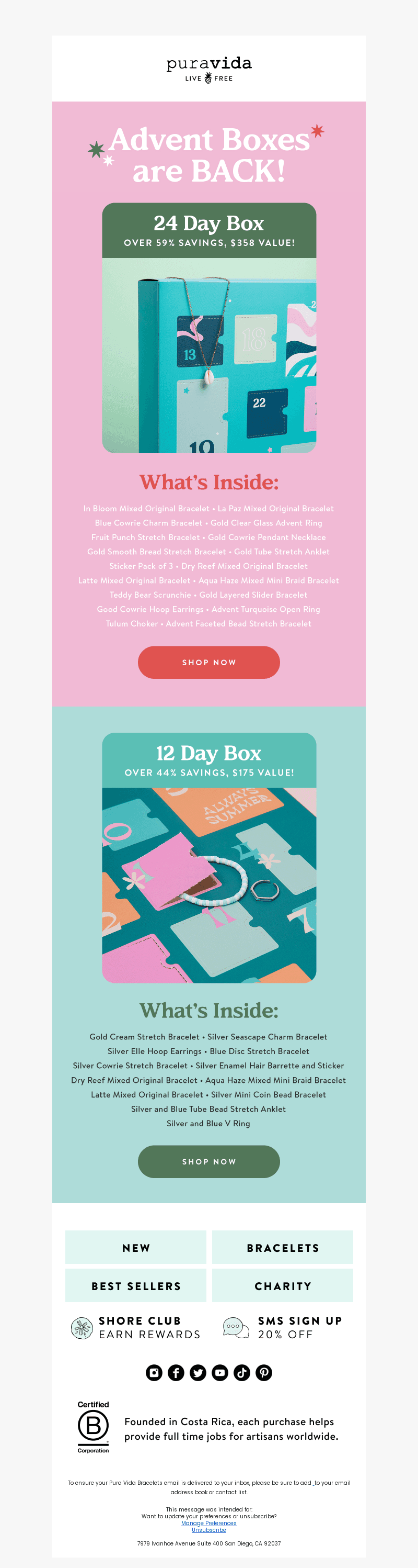 Pura Vida Bracelets email from Thu, Oct 24, 2024