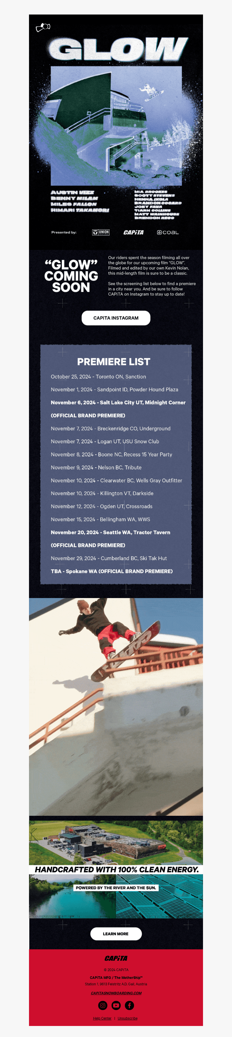 CAPiTA Snowboards email from Thu, Oct 24, 2024