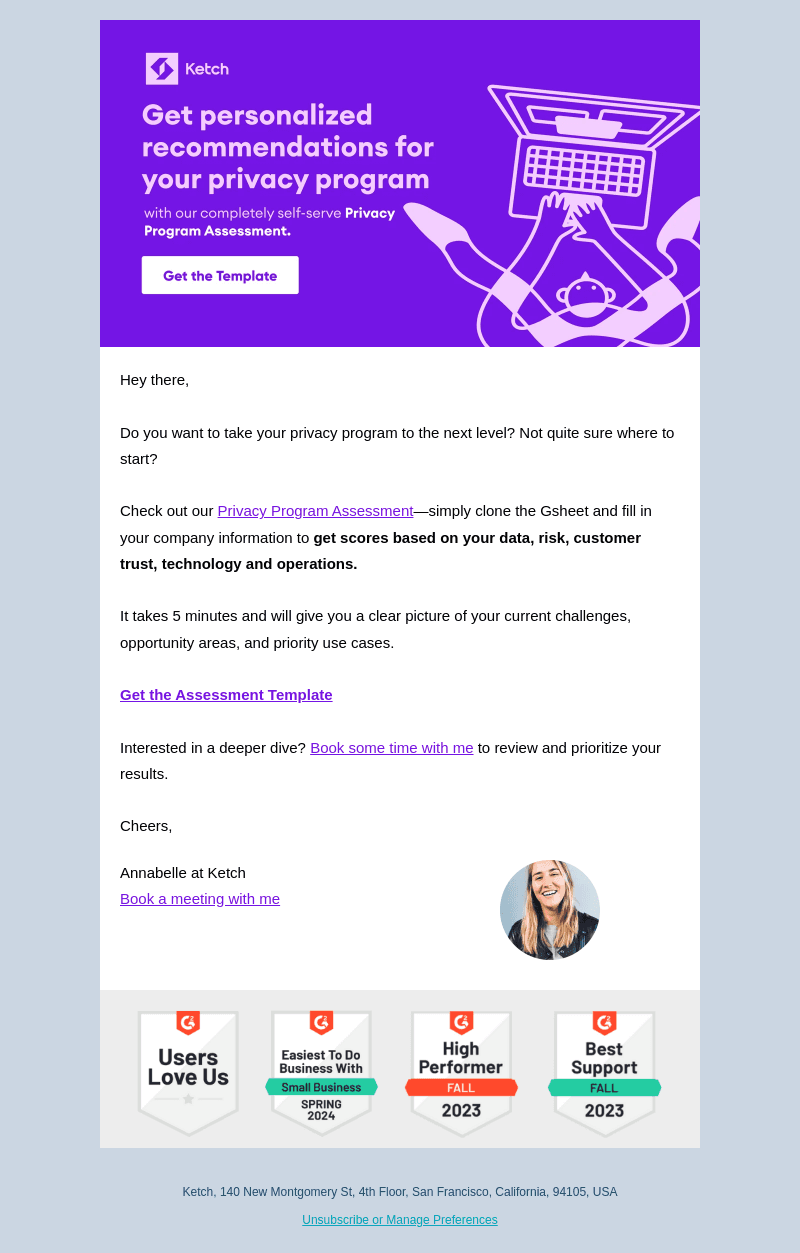 Ketch email from Fri, Oct 25, 2024