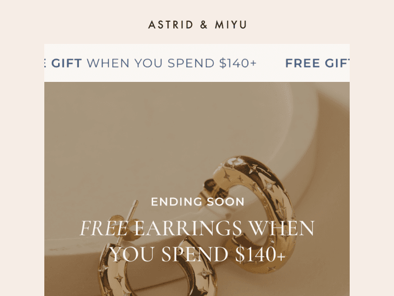 Re: YOUR FREE EARRINGS