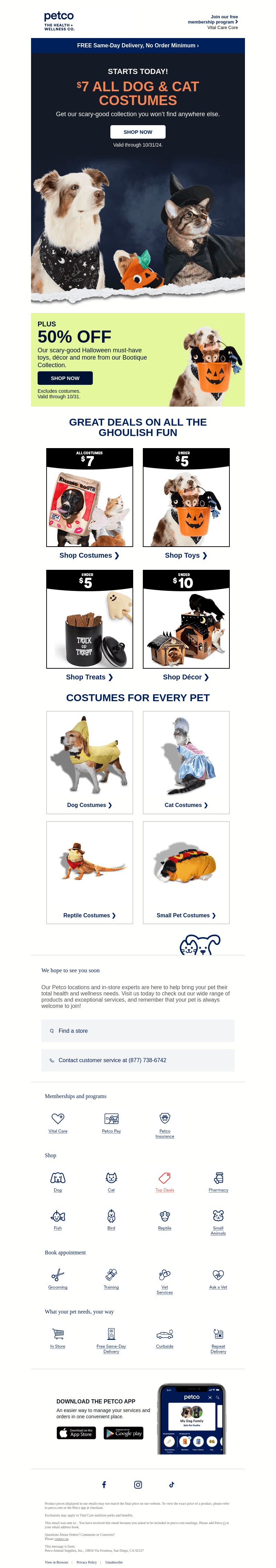 📢 🎃  ALL COSTUMES NOW $7 👻 📢