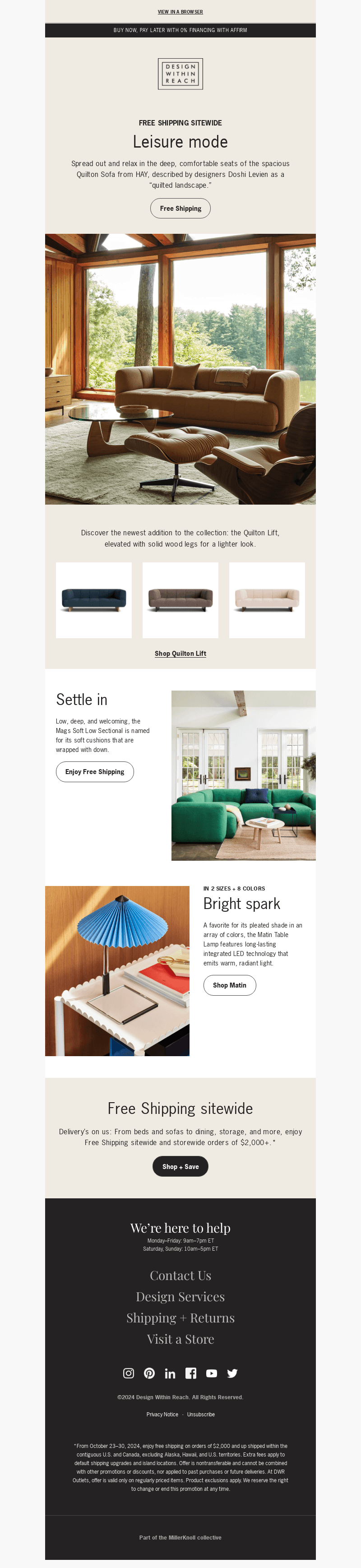 Free Shipping on HAY’s bestselling sofas