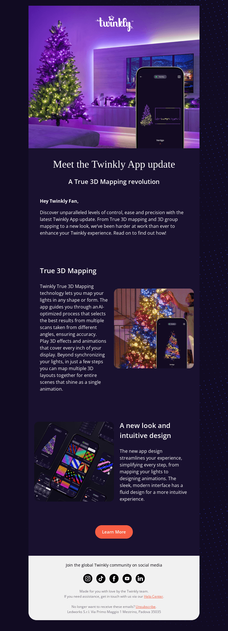 Meet the Twinkly App update: A True 3D Mapping revolution