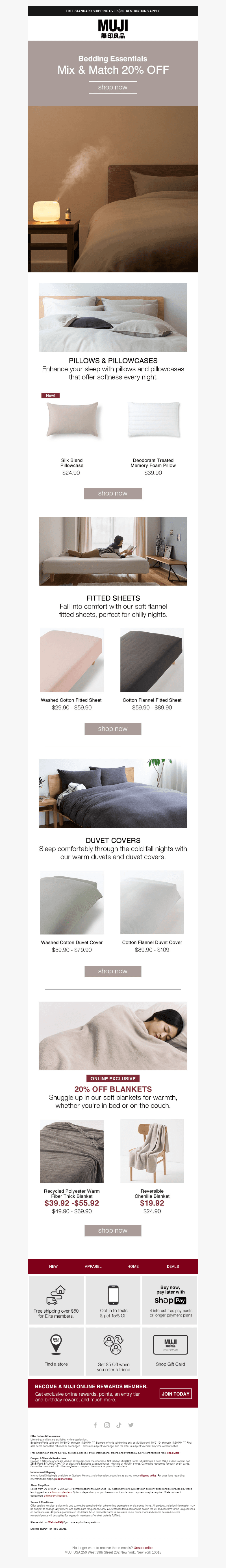 New Bedding Awaits: Save 20% Today!