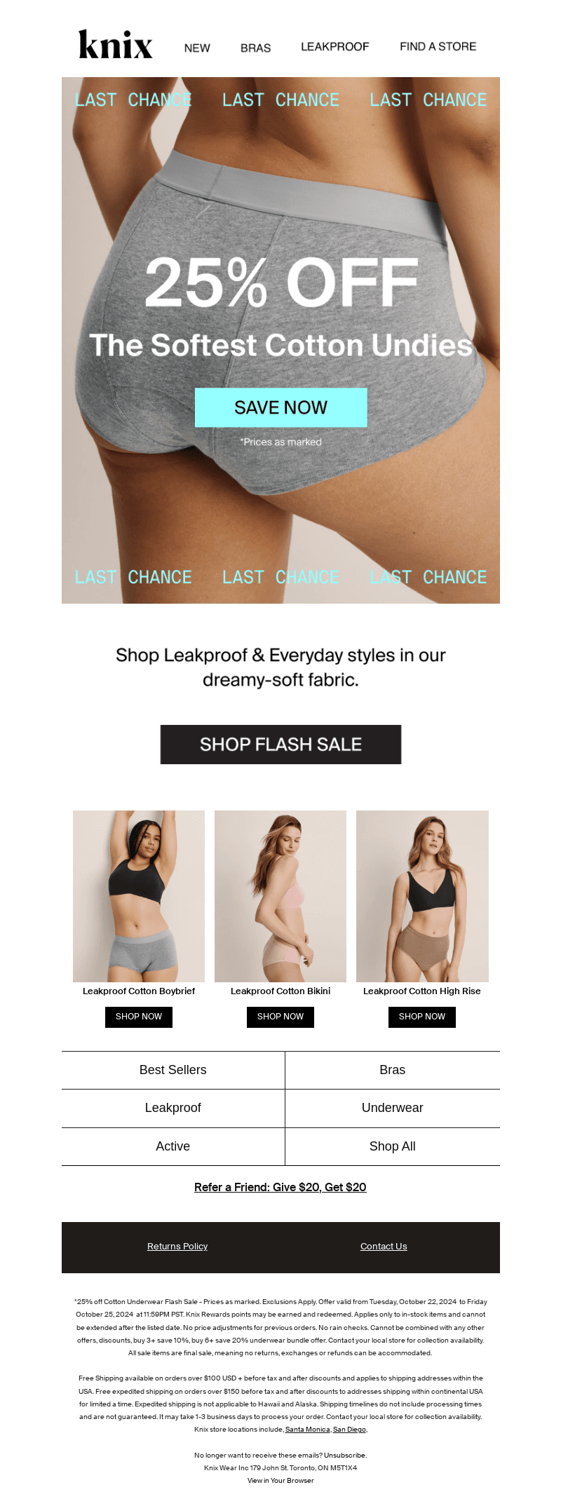 FINAL HOURS - 25% Off Cotton Undies ⏳