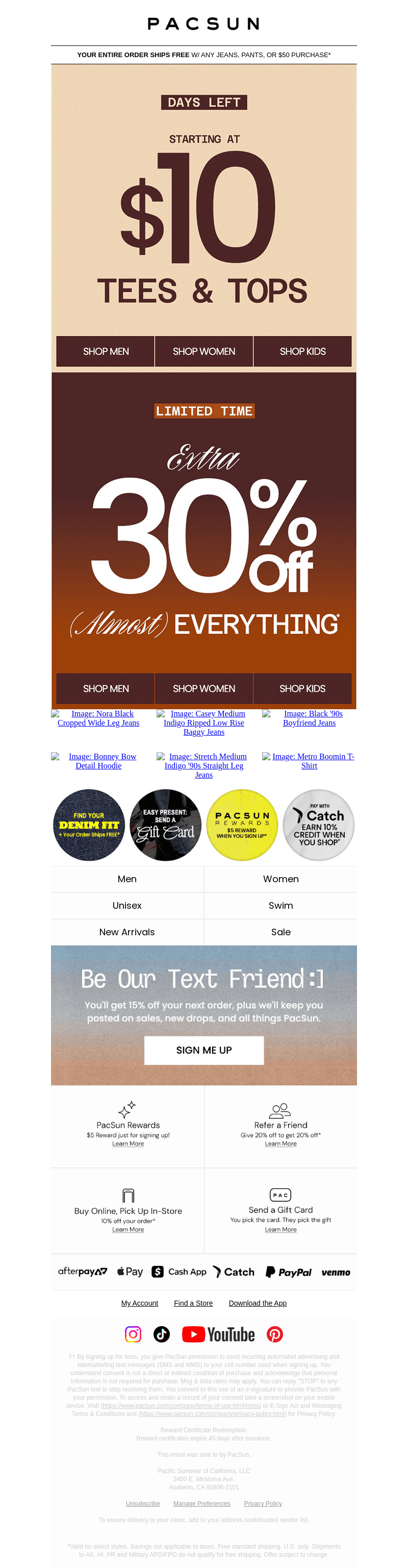 Hurry, $10 tees & tops are going fast!