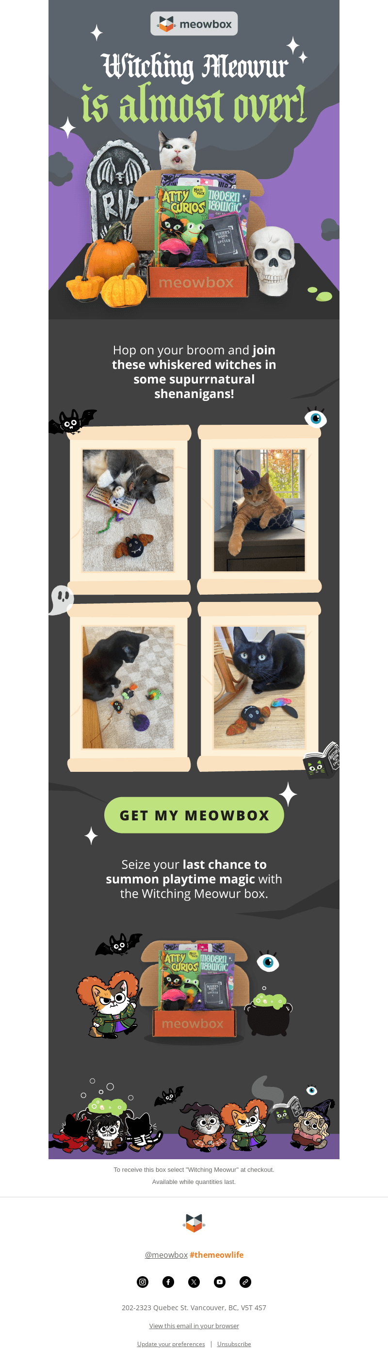 🕰️ HURRY! WITCHING MEOWUR BOX ALMOST GONE!