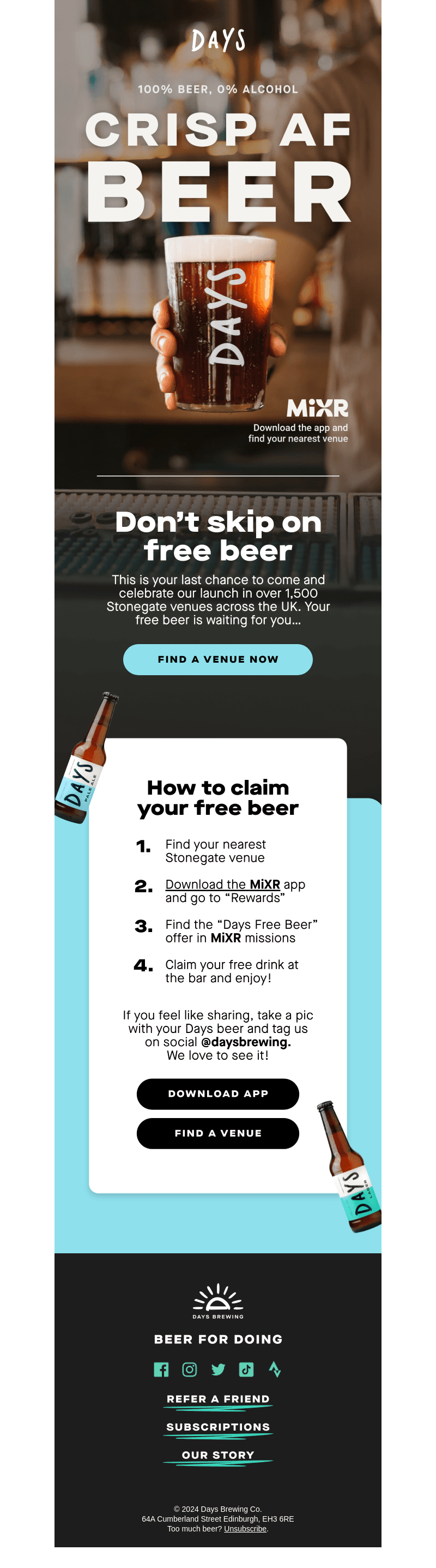 LAST CHANCE: don’t skip on free beer