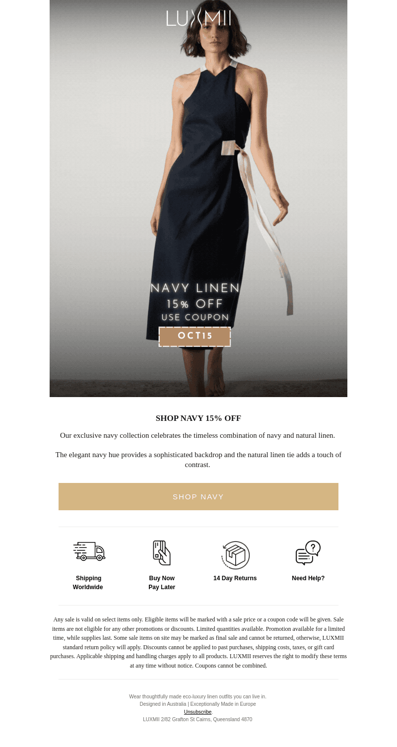 Navy Linen Dresses 15% OFF