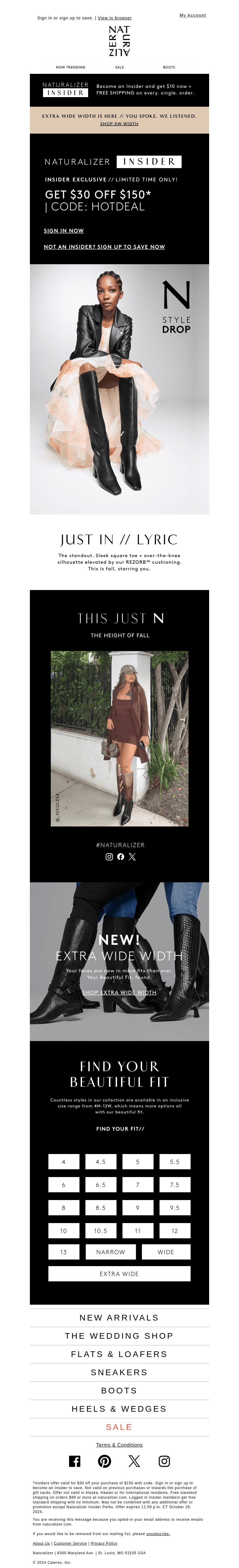 Insider offer still on: $30 off $150