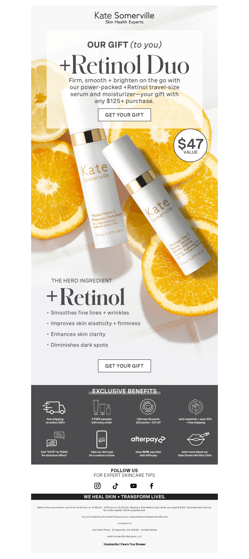 Last Chance for Our +Retinol Duo 🍊