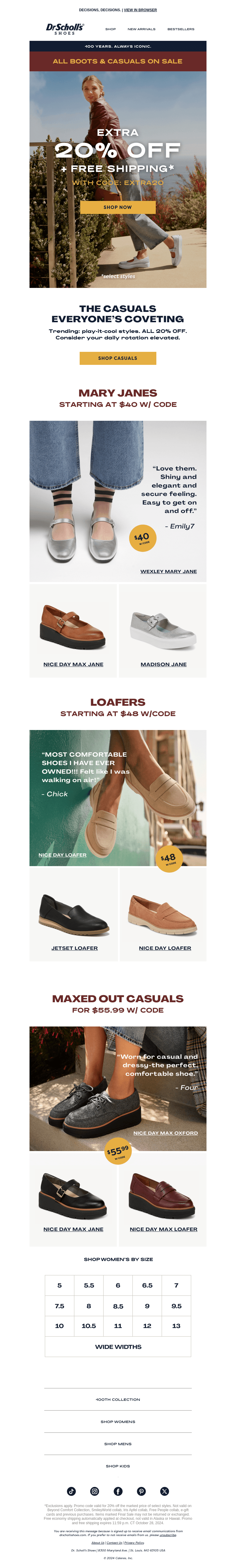 Starting at $40: trending casuals 🥿 💸