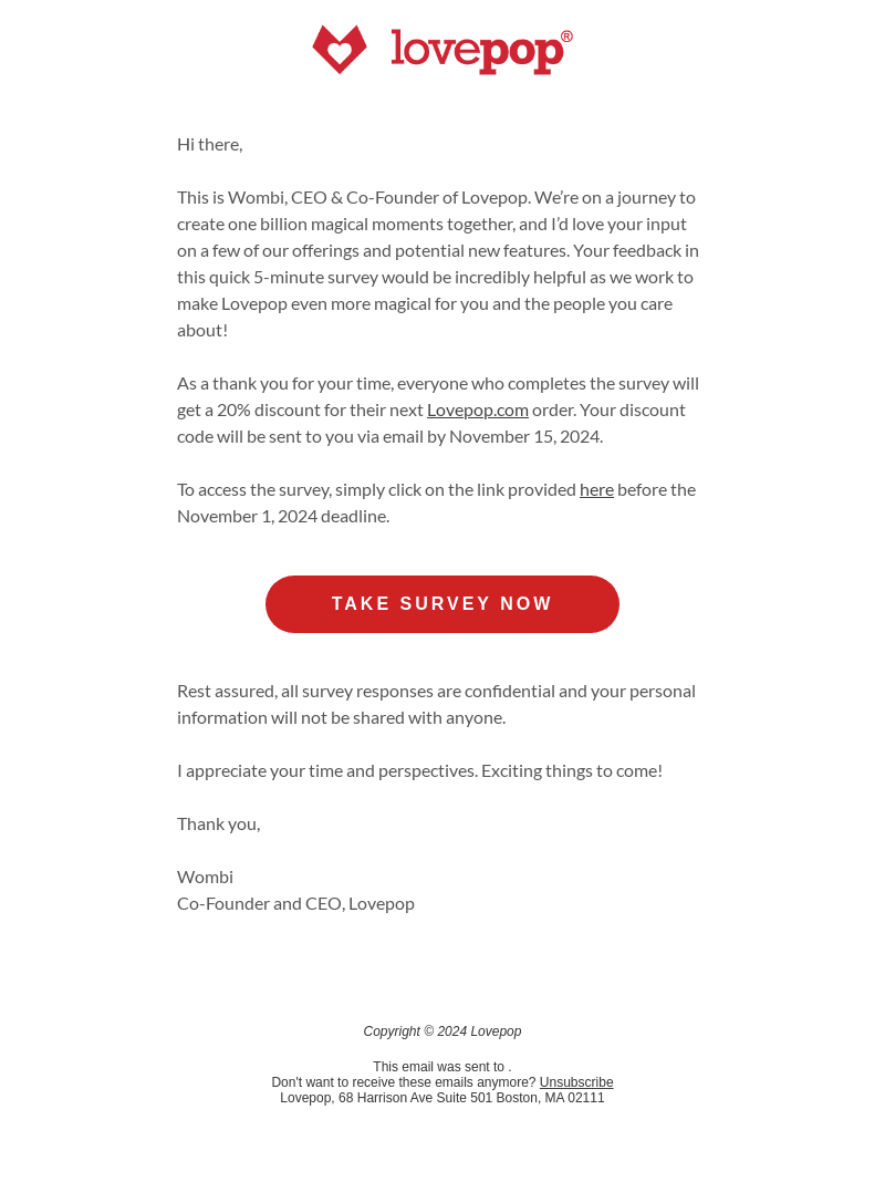 We Need You + Get a 20% Discount