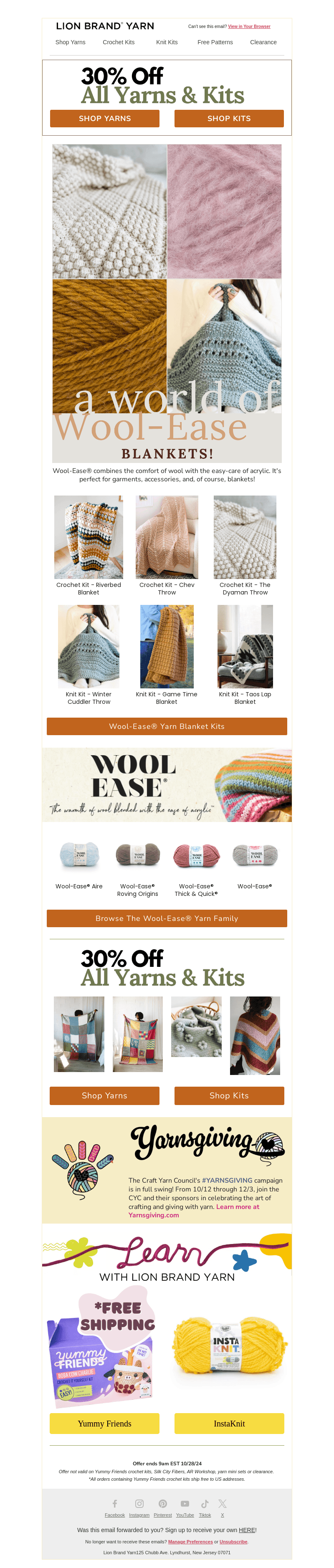 30% Off Yarns & Kits 🧶