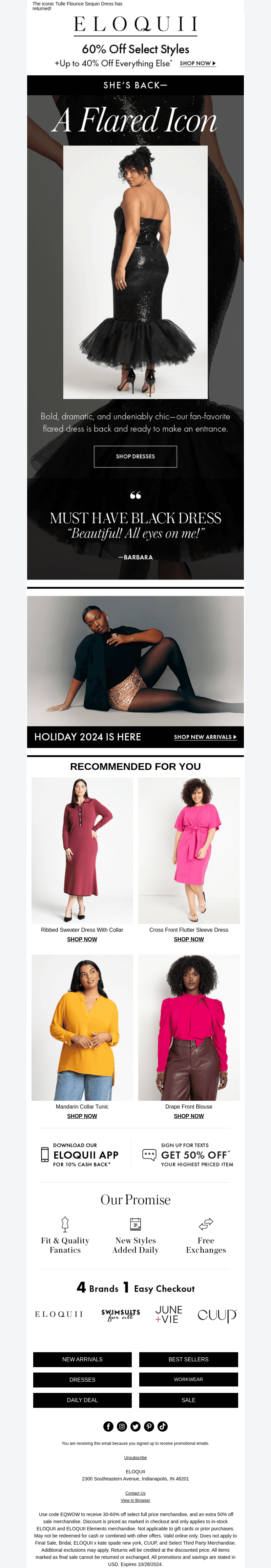 Eloquii email from Sat, Oct 26, 2024
