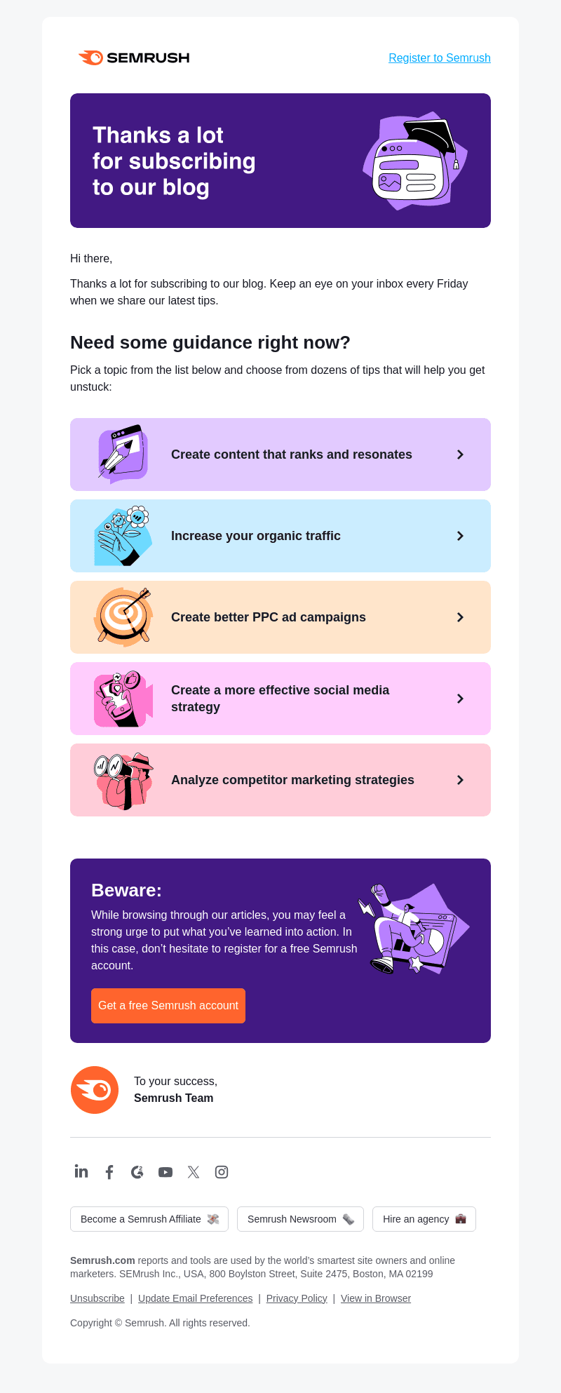 Semrush email from Sun, Oct 27, 2024