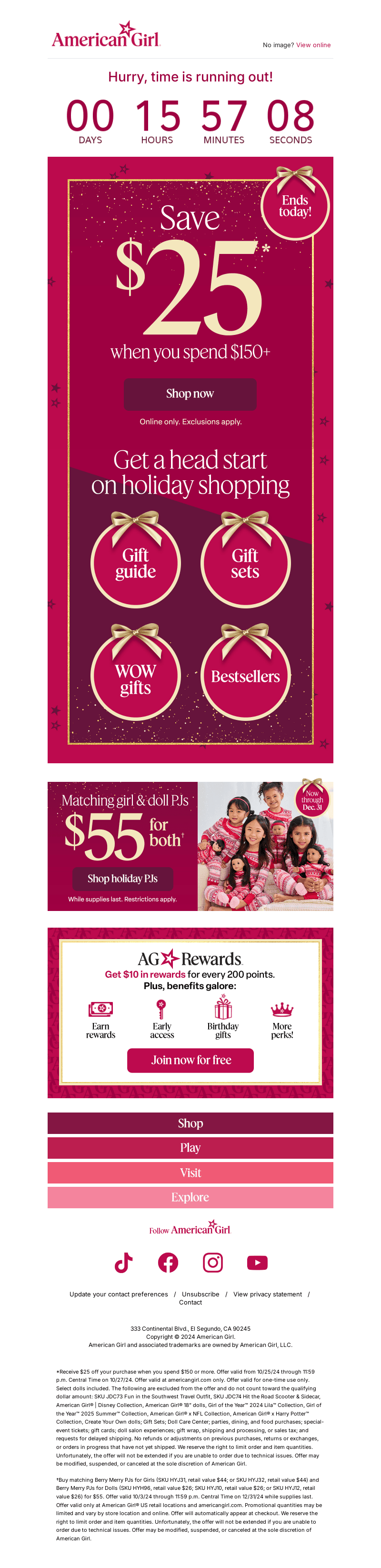 Final day to SAVE $25