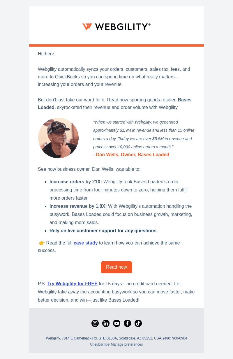 Webgility email from Mon, Oct 28, 2024