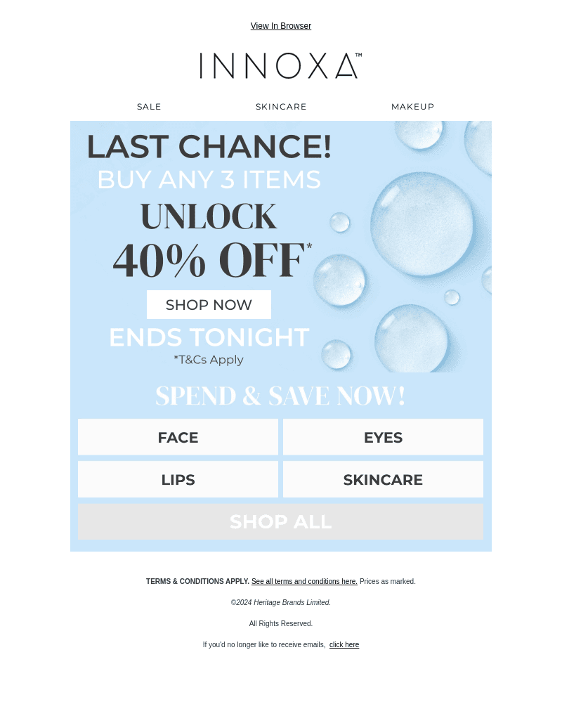 Final hours for 40% savings...