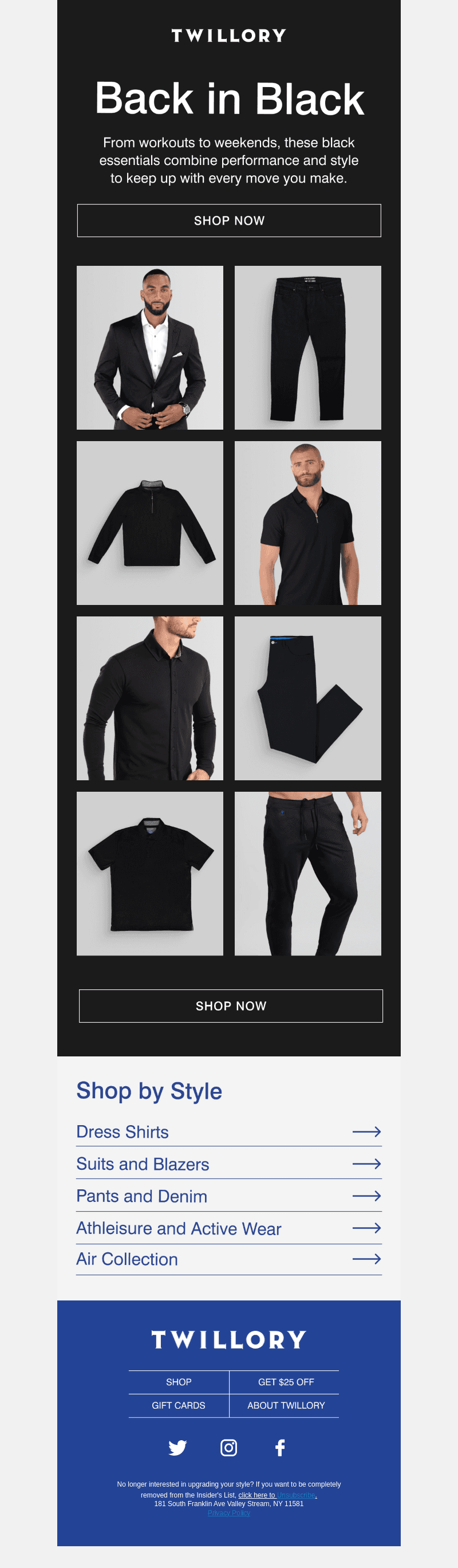 Build your wardrobe with black