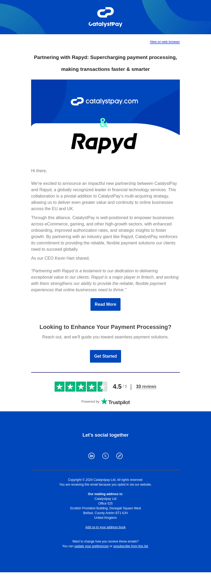 Catalyst Commerce email from Wed, Oct 30, 2024