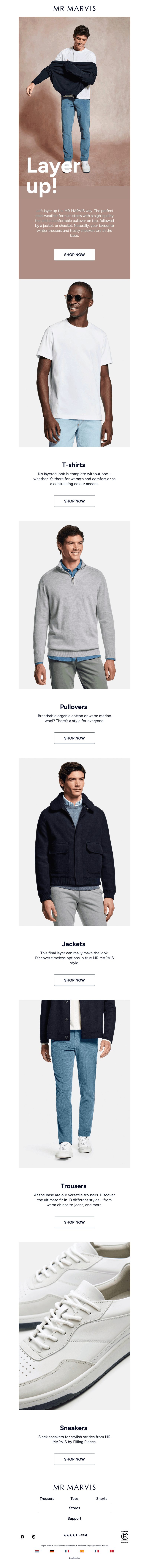 Layer up – the MR MARVIS way
