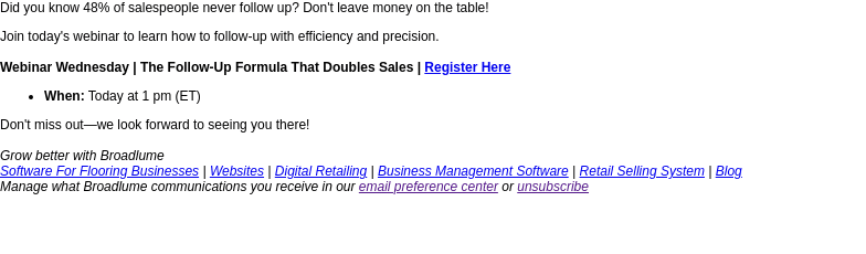 Broadlume email from Wed, Oct 30, 2024
