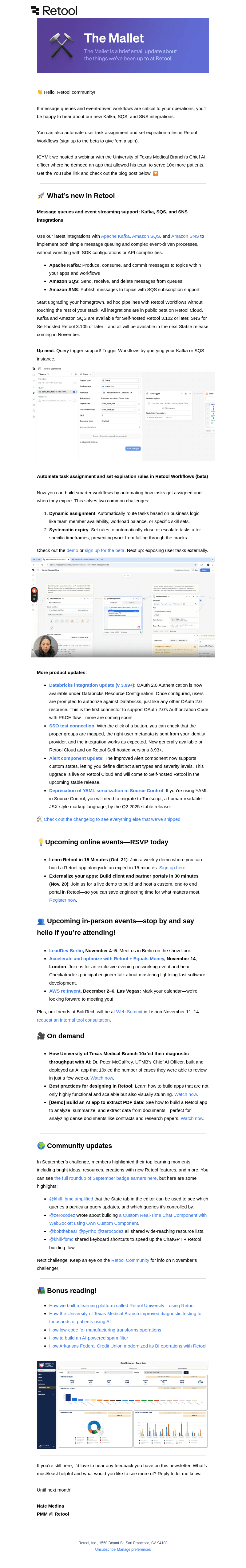 Retool Mallet Newsletter—October 2024
