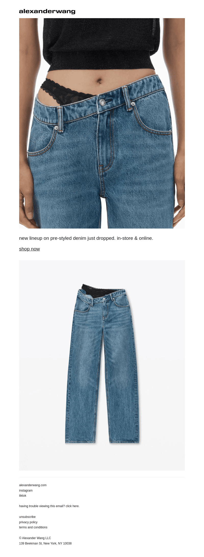denim, but make it pre-styled