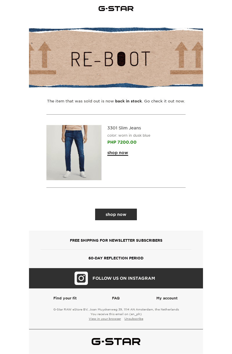 Re-loaded, back in stock